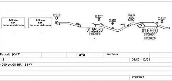 MTS C320027004798 Exhaust System